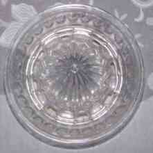 Top view of long neck clear glass juicer top