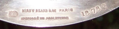 Hallmark on a Hukin and Heath glass on Silver plate platform juicer