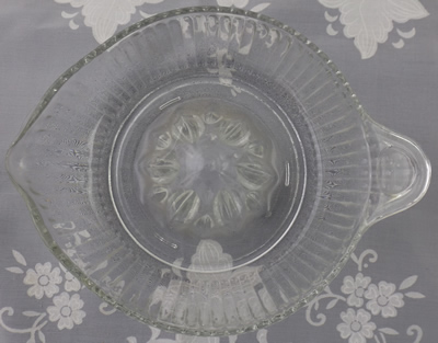 Top view Large Anchor Hocking clear glass juicer