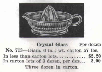 A Pritzlaff Wisconsin wholesale listing for the Anchor Hocking Glass Company juicer