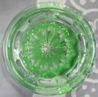 Back U.S. Glass Green glass juicer jug
