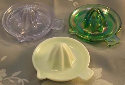 3 of many colours of Edna Barnes' juicers