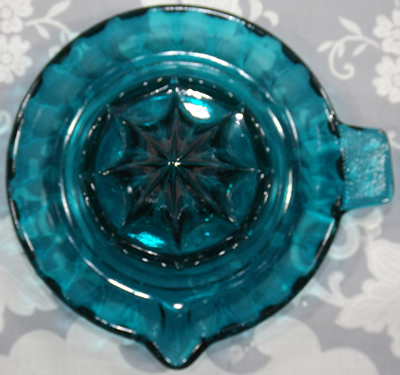 Top view teal saucer reproduction juicer