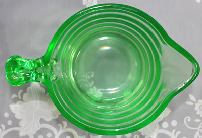 Inside a US Glass green juicer jug 