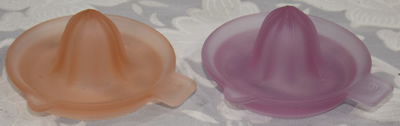 2 frosted colours of miniature Edna Barnes' juicers