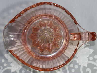 Jeannette Pink Glass Juicer -  top view