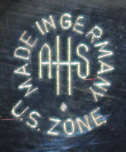 The inscribed mark on a Germany - U.S. Zone stainless steel juicer 