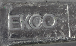 Embossed name on an EKCO aluminium hinged hand squeezer