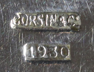 The hallmark on a CORSIN & Co. offset loop handle juicer