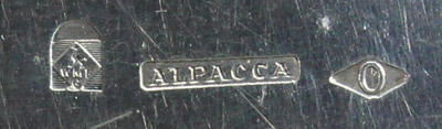The hallmark on an Art Nouveau glass on silverplate stand juicer