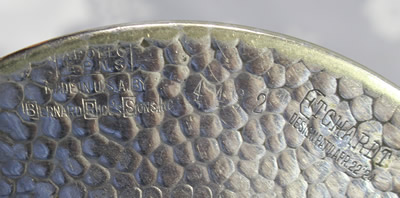 Back viewApollo silver plate juice