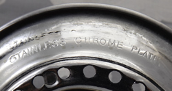 Stainless chrome plate marks