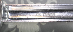 Marked 'CK TAIWAN' aluminium hinged hand held squeezer juicer