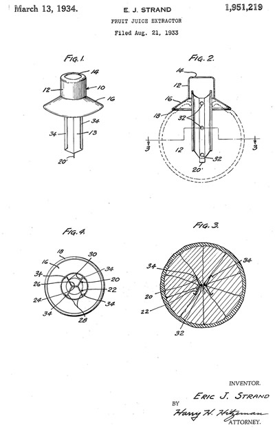 An extract from the E. J. Stand patent fruit juice extractor