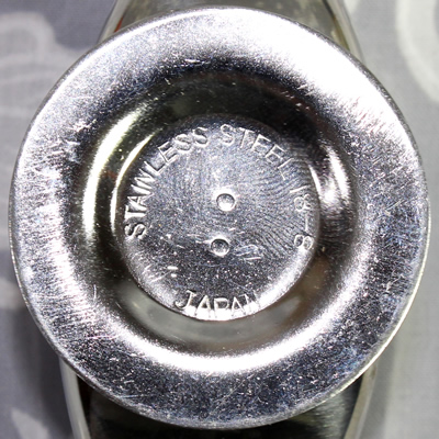 Basemarks on a Japanese stainless steel bird wedge juicer 