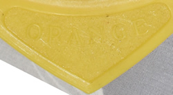 ORANGE on Yellow Cubain Orange plastic juicer