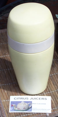 A complete cream & white Australian cocktail shaker