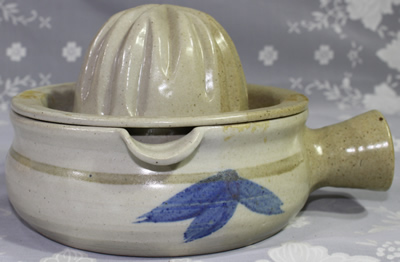 Hand made 2 piece pottery juicer
