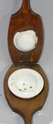 Wood and ceramic squeezer - top view
