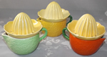 3 colours of Carlton Ware Jaffa Lemon Squeezer