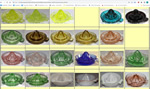 Coloured glass juicers