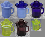 Coloured glass juicers