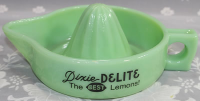 Dixie delite jadeite glass juicer