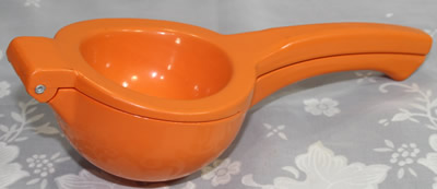 Orange powder coated aluminium orange squeezer