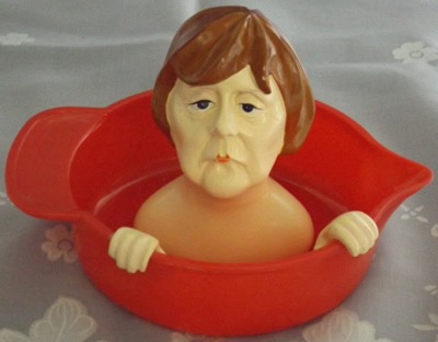 German Chancellor Angela Merkel plastic juicer
