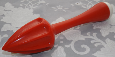 Ikea red & white plastic reamer juicer