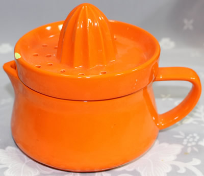 Orange Japanese ceramic 2 piece juicer