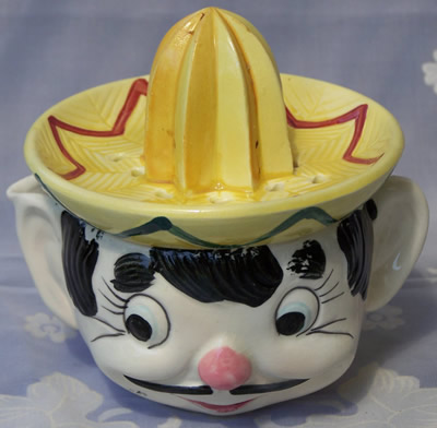 Mexican man with yellow juicer