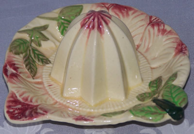 Japanese pink and green on cream juicer