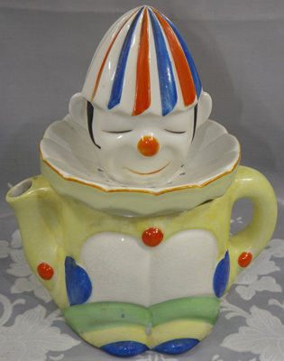 Fruit on brown jug juicer
