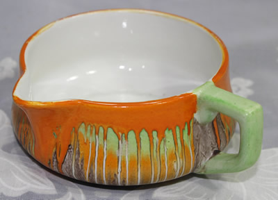 Orange, green and grey Shelley drip glaze juicer