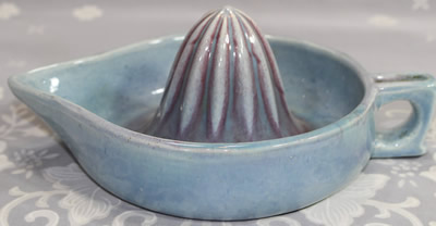 Blue Sunkist like ceramic juicer