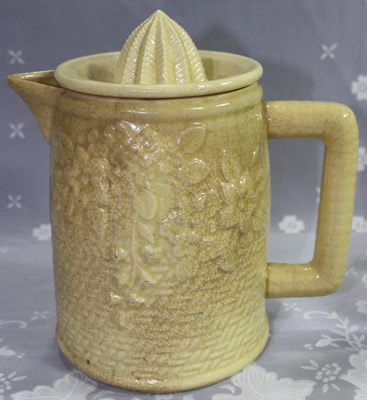 Cream embossed with flowers and leaves jug juicer