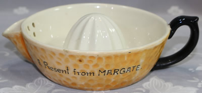 A present from Margate souvenir ceramic juicer