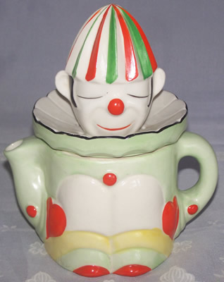 Green, yellow and red clown juicer