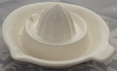 White Czechoslovakia saucer ceramic juicer