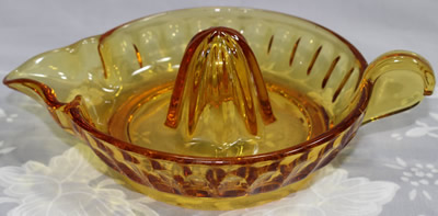 D.R.G.M. German amber glass juicer