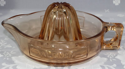 Pinkish amber glass 'VALENCIA' juicer