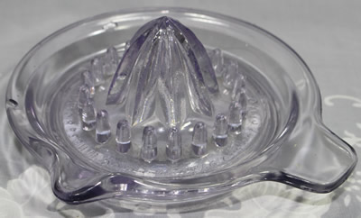Amethyst Canton Glass embossed Manny juicer