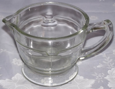 U.S. Glass clear glass juicer jug