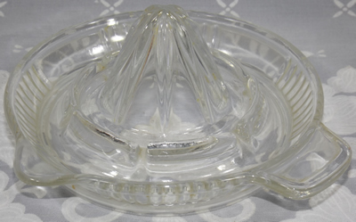 Federal Glass Company clear glass juicer