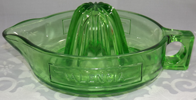 Green glass 'VALENCIA' juicer