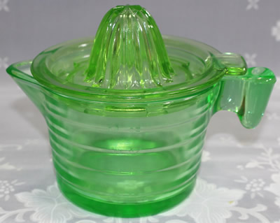 US Glass green 2 piece juicer