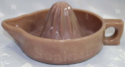 Dark caramel milk glass McKee Glass Co. juicer