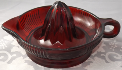 Federal Glass ruby red juicer