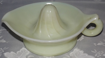 French Ivory McKee Glass juicer